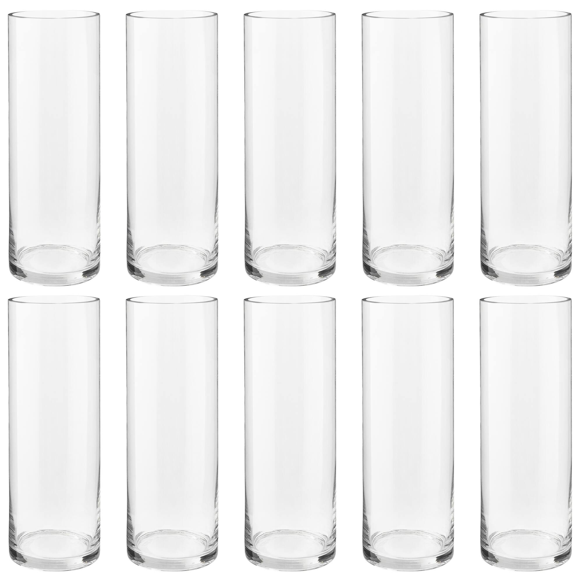 10 Pack: 15" Cylinder Glass Vase by Ashland™